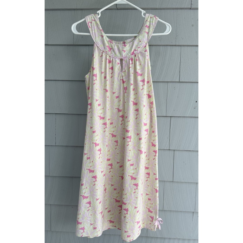 Lilly Pulitzer Retro 50s-Inspired Floral House Dress with Bow Detail –‎ Medium